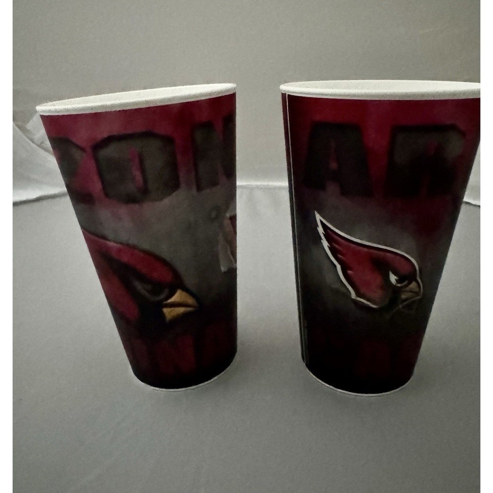Arizona Cardinals NFL Capital Cups Set of 2 Lenticular Flicker Cups - Picture 2 of 4